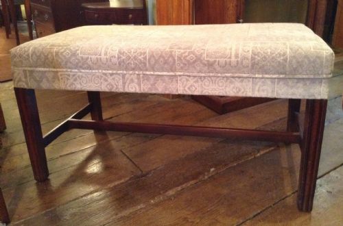 LARGE MAHOGANY STOOL OR COFFEE TABLE - ADDITIONAL PHOTO 1