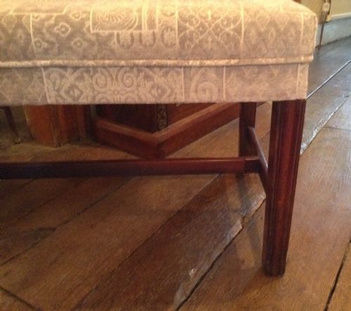 LARGE MAHOGANY STOOL OR COFFEE TABLE - ADDITIONAL PHOTO 2