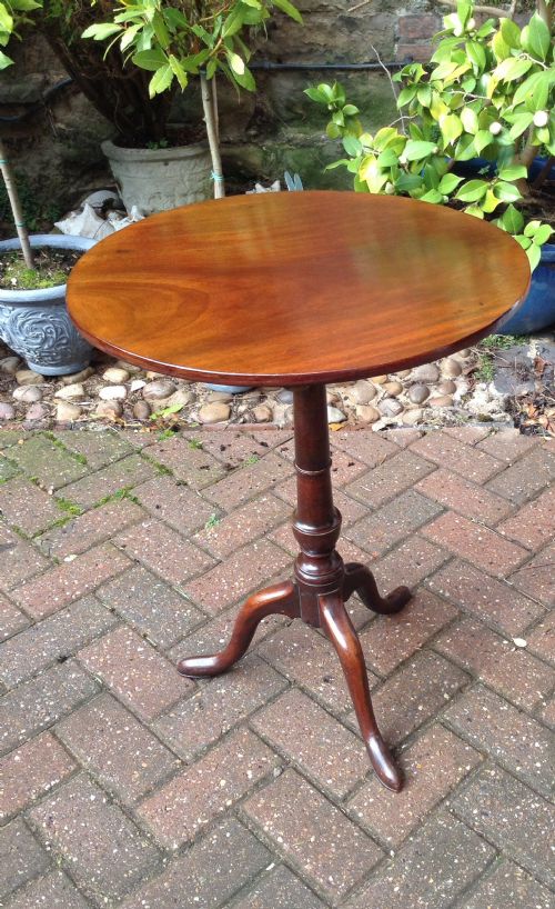 small georgian mahogany tilt top tripod wine table - CATEGORY: ANTIQUE TABLES - DATED 1750