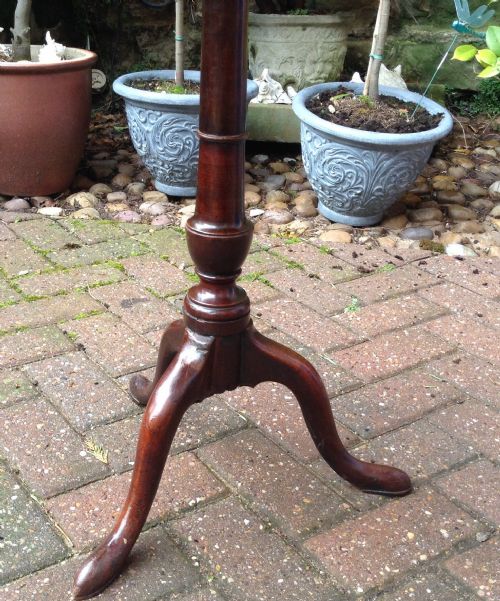 SMALL GEORGIAN MAHOGANY TILT TOP TRIPOD WINE TABLE - ADDITIONAL PHOTO 1