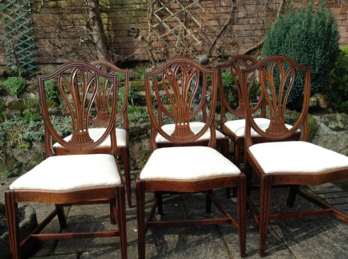 SET OF SIX GEORGIAN HEPPLEWHITE MAHOGANY CHAIRS - ADDITIONAL PHOTO 2