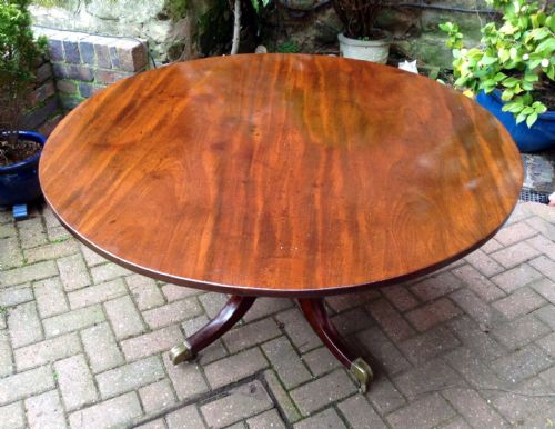 super large mahogany pedestal circular dining table - CATEGORY: ANTIQUE TABLES - DATED 1800
