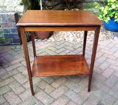 mahogany two tier table - CATEGORY: ANTIQUE TABLES - DATED EDWARDIAN
