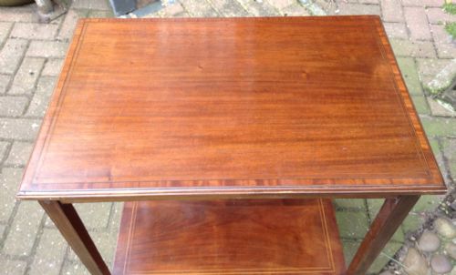 MAHOGANY TWO TIER TABLE - ADDITIONAL PHOTO 1