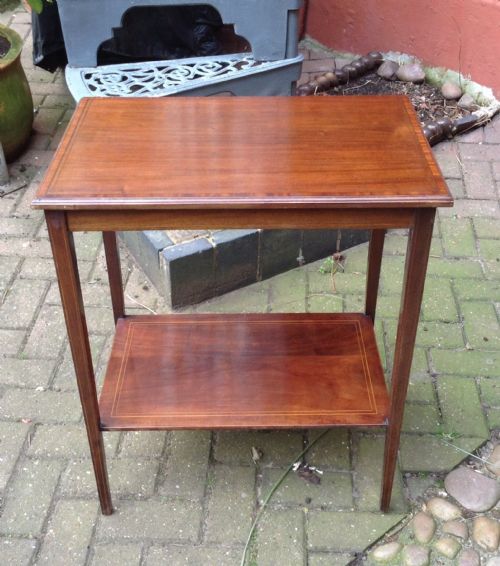 MAHOGANY TWO TIER TABLE - ADDITIONAL PHOTO 3