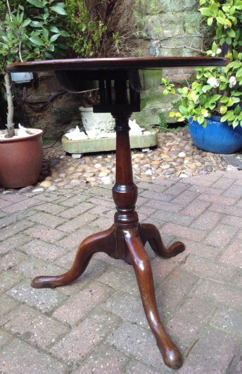 SUPER CUBAN MAHOGANY TRAY TOP TILT TOP TRIPOD - ADDITIONAL PHOTO 2