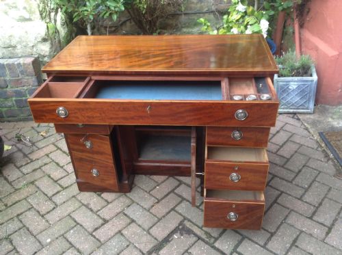 RARE MAHOGANY WRITING DESK SIDEBOARD - ADDITIONAL PHOTO 2