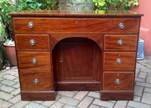 RARE MAHOGANY WRITING DESK SIDEBOARD - ADDITIONAL PHOTO 4