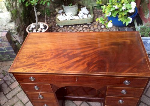 RARE MAHOGANY WRITING DESK SIDEBOARD - ADDITIONAL PHOTO 5