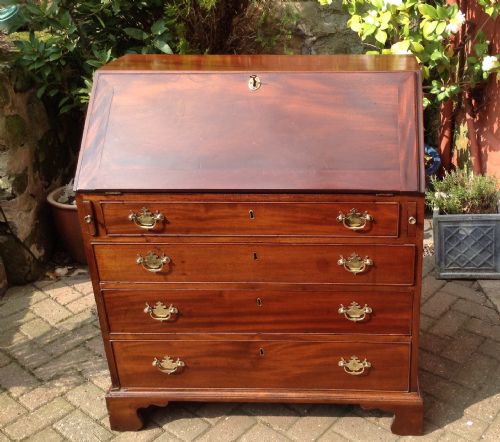 georgian mahogany bureau - CATEGORY: ANTIQUE BUREAU - DATED 1800