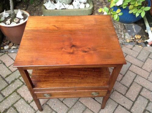 GEORGIAN 2 TIER MAHOGANY TABLE IDEAL FOR A TV - ADDITIONAL PHOTO 1