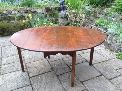 GEORGIAN OAK DROP LEAF DINING TABLE - ADDITIONAL PHOTO 1