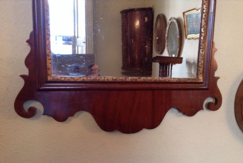 LARGE GEORGIAN MAHOGANY CHIPPENDALE FRET WALL MIRROR - ADDITIONAL PHOTO 2