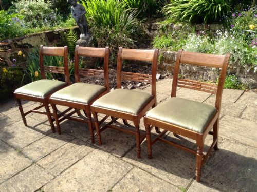 set of four late georgian mahogany dining chairs - CATEGORY: ANTIQUE CHAIRS - DATED 1800