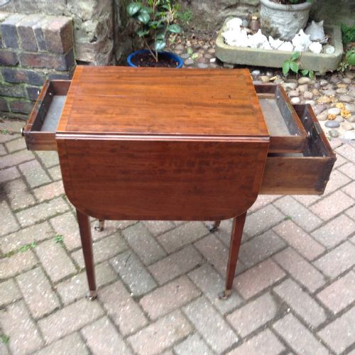 A RARE REGENCY PEMBROKE WORK TABLE - ADDITIONAL PHOTO 4
