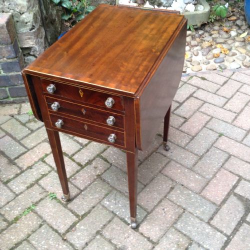 A RARE REGENCY PEMBROKE WORK TABLE - ADDITIONAL PHOTO 5