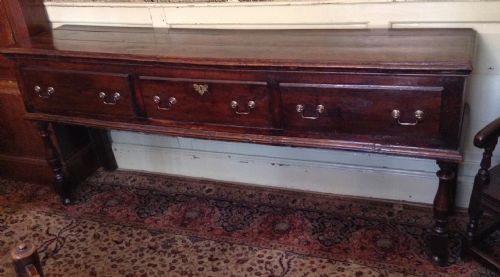 FANTASTIC GEORGIAN OAK DRESSER BASE - ADDITIONAL PHOTO 8