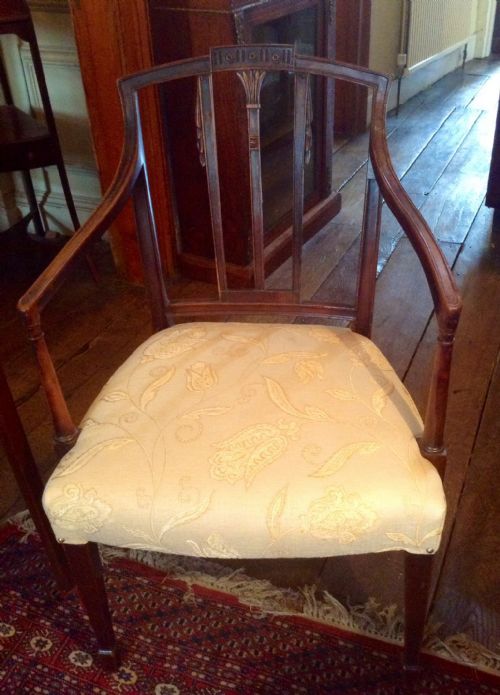 georgian mahogany elbow or carver chair - CATEGORY: ANTIQUE CHAIRS - DATED 1800