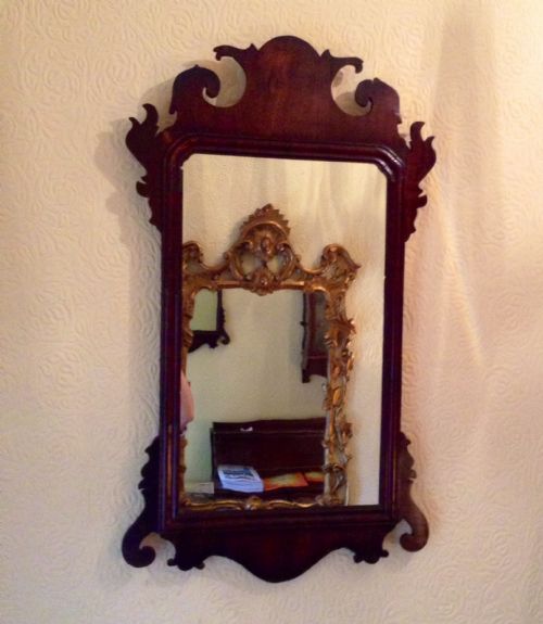 chippendale period mahogany wall mirror - CATEGORY: ANTIQUE MIRRORS - DATED 1750