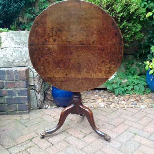 GEORGIAN OAK TRIPOD TIP UP TABLE - ADDITIONAL PHOTO 1