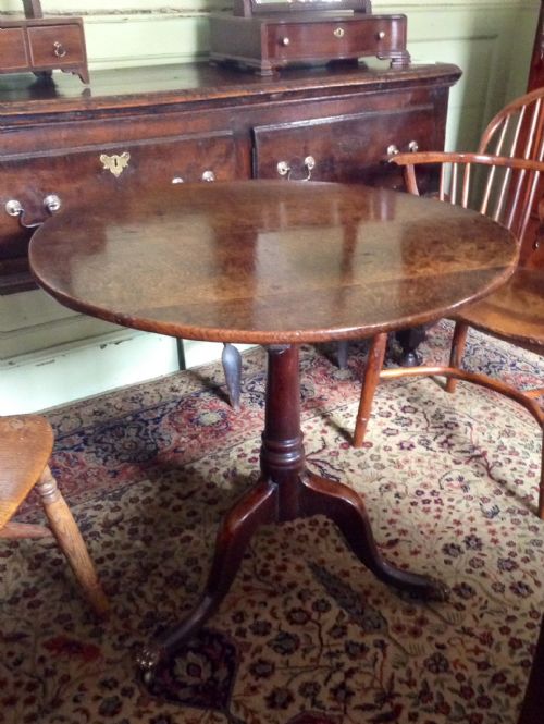 georgian oak tripod tip up table - CATEGORY: ANTIQUE TABLES - DATED 1750