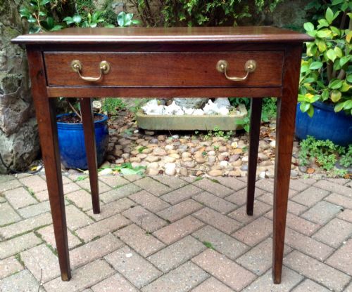GEORGIAN OAK SIDE TABLE - ADDITIONAL PHOTO 1
