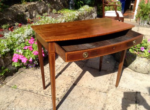 INLAID BOW FRONT SIDE TABLE - ADDITIONAL PHOTO 2