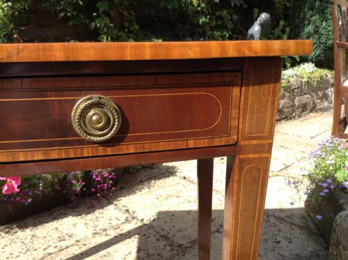 INLAID BOW FRONT SIDE TABLE - ADDITIONAL PHOTO 4