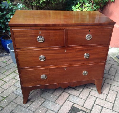 small georgian mahogany chest of drawers - CATEGORY: ANTIQUE CHEST OF DRAWERS - DATED 1800