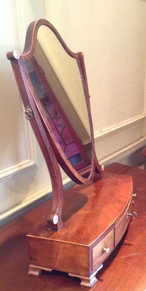PRETTY GEORGIAN MAHOGANY TOILET MIRROR - ADDITIONAL PHOTO 2