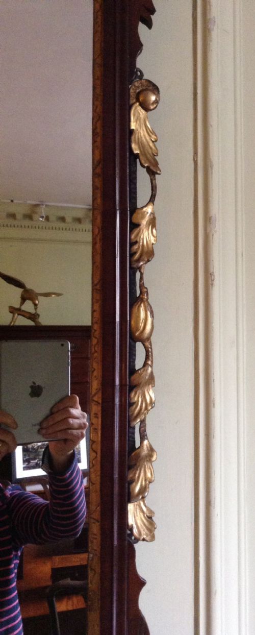 GEORGIAN FRET AND PARCEL GILT WALL MIRROR - ADDITIONAL PHOTO 2
