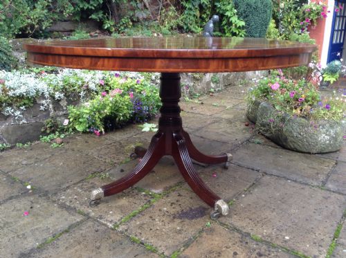 BEAUTIFUL LATE GEORGIAN PEDESTAL DINING TABLE - ADDITIONAL PHOTO 2