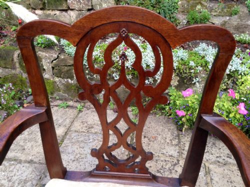 GEORGIAN CHIPPENDALE PERIOD ARMCHAIR OR ELBOW CHAIR - ADDITIONAL PHOTO 1