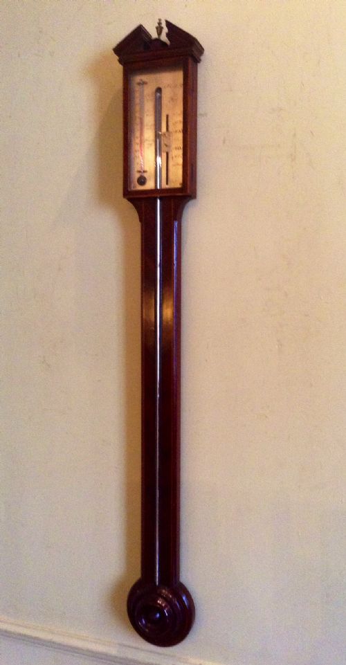 georgian stick barometer - CATEGORY: ANTIQUE BAROMETERS - DATED 1800
