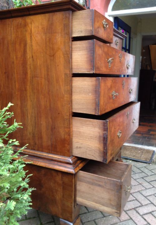 LATE 17TH CENTURY WALNUT CHEST ON STAND - ADDITIONAL PHOTO 2