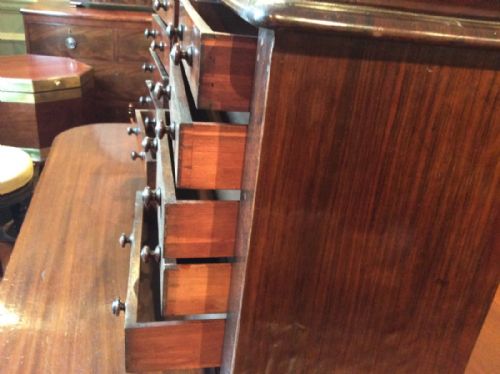 PAIR OF MINIATURE WALNUT CHEST OF DRAWERS - ADDITIONAL PHOTO 3