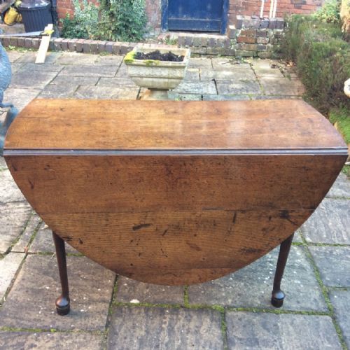 georgian oval oak dining table - CATEGORY: ANTIQUE TABLES - DATED GEORGIAN