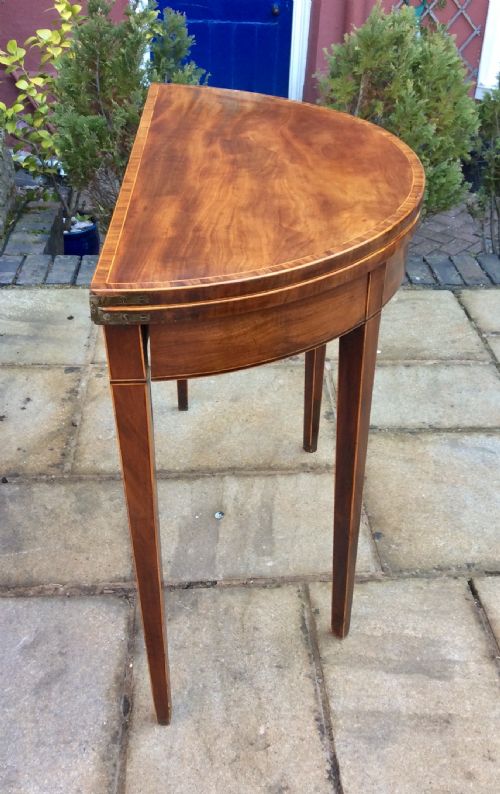 LOVELY GEORGIAN MAHOGANY CARD TABLE - ADDITIONAL PHOTO 5