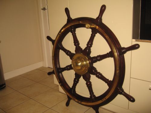 19th Century Oak Ships Wheel
