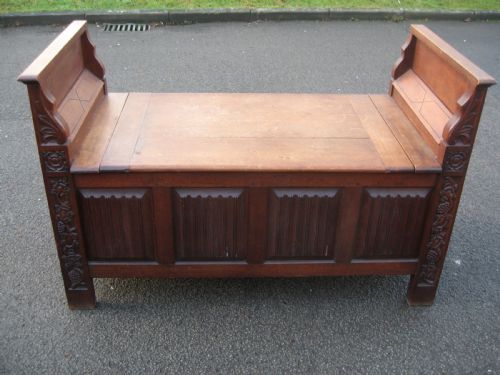 Oak Box Lid Bench Seat