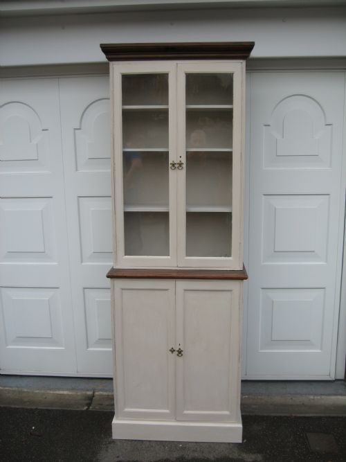 Slim  Painted Pine  Bookcase Kitchen Cupboard