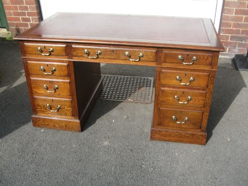 Oak Knee Hole Desk