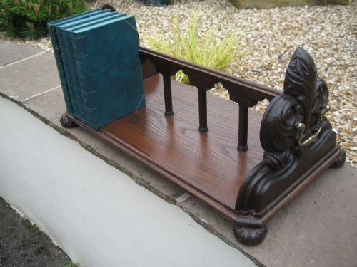 Victorian Oak Small  Book Rack