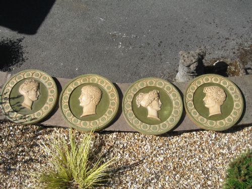Set of Four  Circular Roman  Style  Wall Plaques