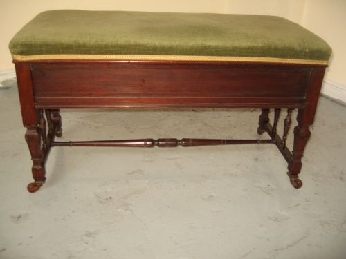 Mahogany Piano Duet Stool