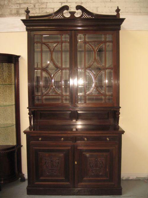 Large Mahogany Cupboard Bookcase