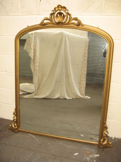 Victorian Over Mantle Gilt Mirror