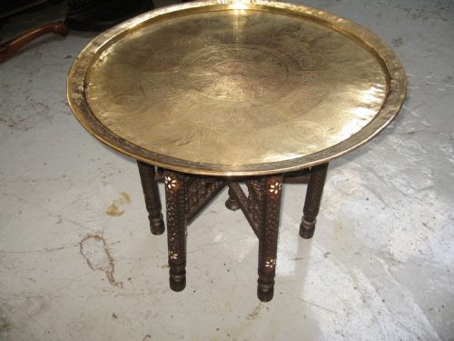 Brass Top Folding Coffee Table
