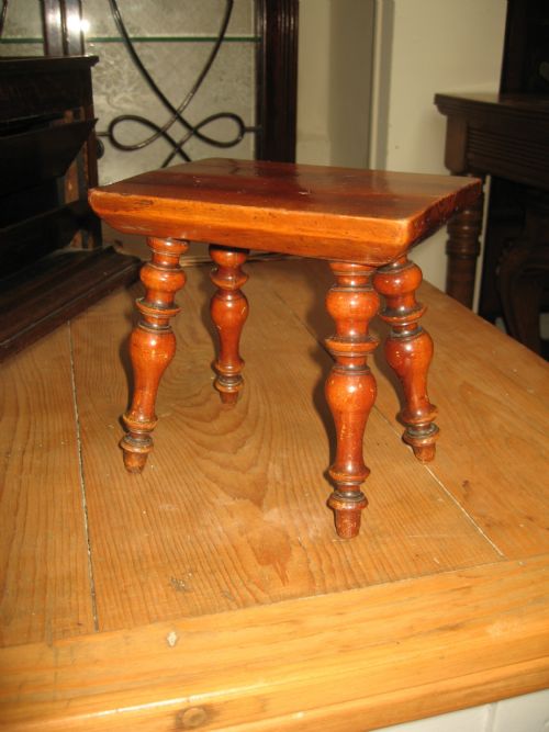 Small 19th Century  Yew Wood Stool