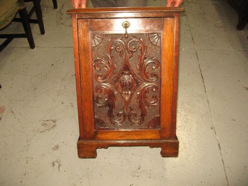Edwardian Mahogany / Metal Liner Coal Box